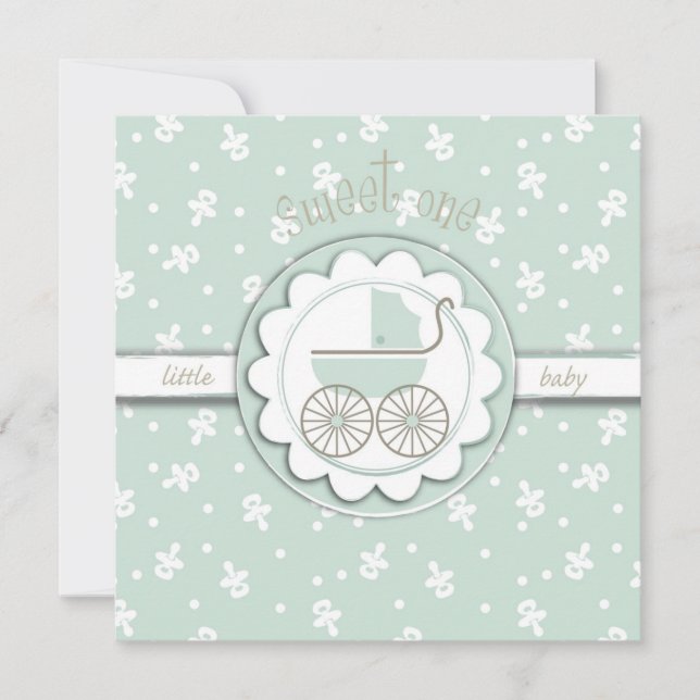 Convite Quadrado de uma placa doce (Frente)