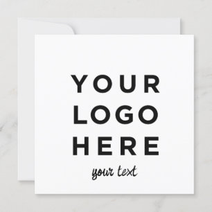 Convite quadrado personalizado com logotipo e text