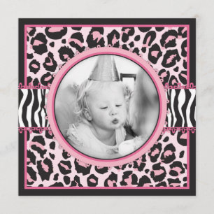 Convite Quadrado selvagem 1 do aniversário da coisa