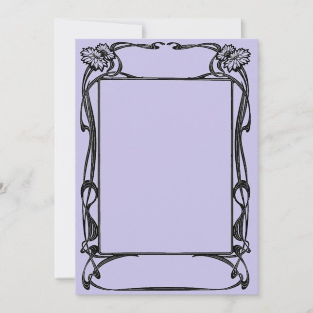 Convite quadro Art Nouveau (Frente)