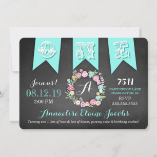 Convite Quadro Banner da Garota Turquesa GC