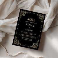 Quadro Barroco Dourado Antigo Casamento Muçulmano
