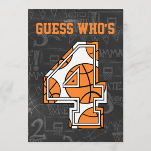 Convite Quadro de Basquete 4º Aniversário