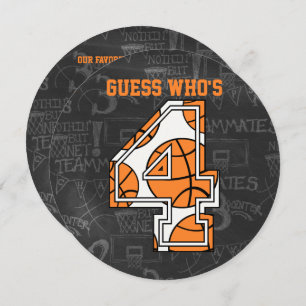 Convite Quadro de Basquete 4º Festa de Aniversário