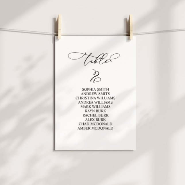 Convite Quadro de Caligrafia Elegante Número 2 Quadro Sent (Criador carregado)