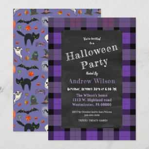 Convite Quadro De Capa De Halloween Bonito E Spooky