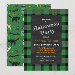 Convite Quadro De Capa De Halloween Bonito E Spooky