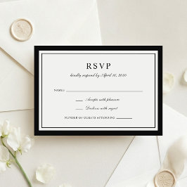 Convite Quadro de Casamento Clássico Elegante com Moldura