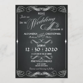 Convite Quadro De Casamento Da Tipografia De Vintage Bold