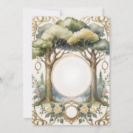 Convite quadro de casamento romântico fantástico