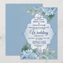 Quadro de Folhas Verdes Florais Azuis Casamento El