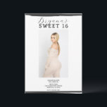 Convite Quadro de Fotos Branco e Preto Trendy Modern Sweet<br><div class="desc">Personalize como quiser.</div>