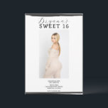 Convite Quadro de Fotos Branco e Preto Trendy Modern Sweet<br><div class="desc">Personalize como quiser.</div>
