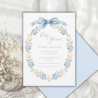 Quadro de Hortênsia Azul Elegante Arco de Bebê Cha