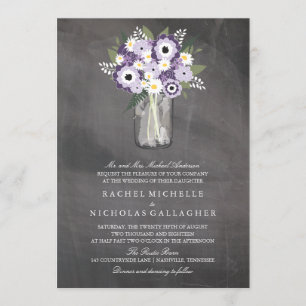 Convite Quadro De Jardins Roxos  Casamento