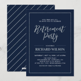 Convite Quadro de marinho e Prata | Partido da Reforma Mod