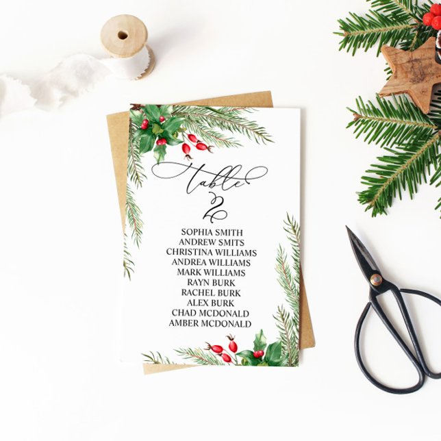 Convite Quadro de Natal Red Berries Número 2 (Criador carregado)