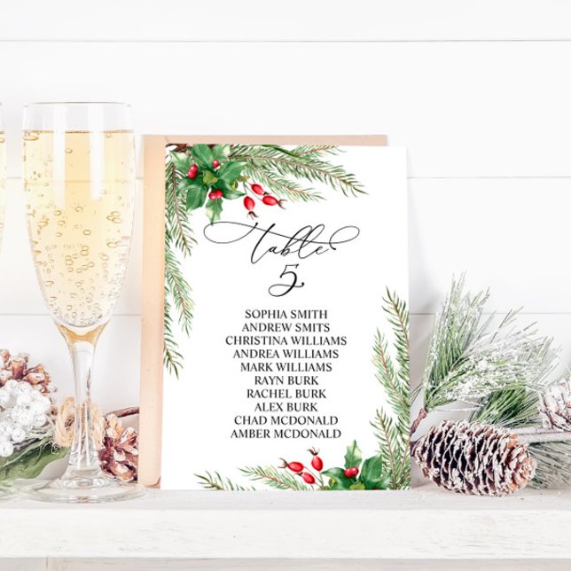 Convite Quadro de Natal Red Berries Número 5 (Criador carregado)