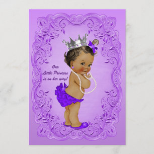 Convite Quadro de Ornamentado Roxo da Princesa Étnica