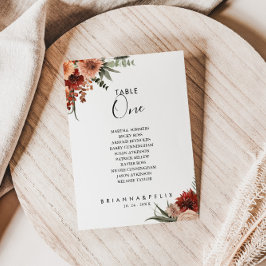 Convite Quadro de outono Botânico Boho Número 1 Gráfico Se