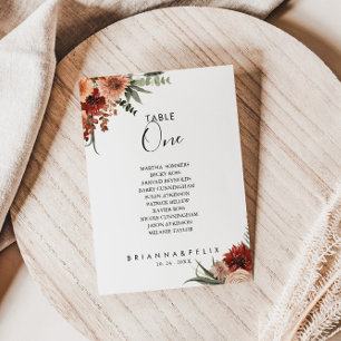 Convite Quadro de outono Botânico Boho Número 1 Gráfico Se