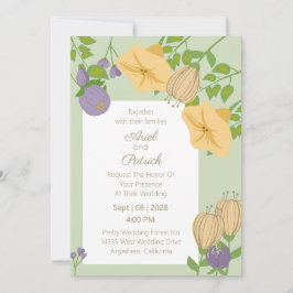 Convite Quadro de Primavera Casamento