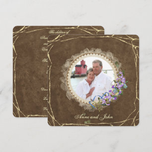 Convite Quadro de Vintage de Renovação de Vow