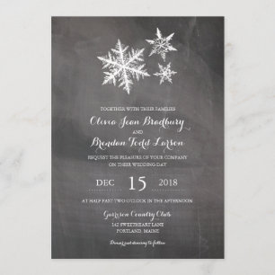 Convite Quadro dos flocos de neve de Frost do inverno