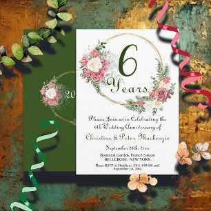 Convite Quadro Dourado dos Rosas de Casamento de Açúcar 6