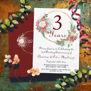 Convite Quadro Dourado dos Rosas do Casamento de Couro