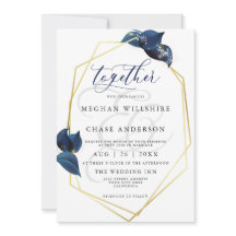 Quadro Dourado e Azul de índio Profundo Moderno