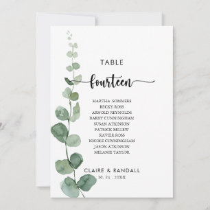 Convite Quadro Eucalipto Verde Número 14 Quadro Sentado