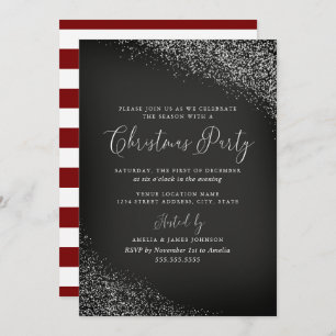 Convite Quadro Festivo Vermelho Branco Natal