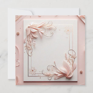 Convite Quadro Floral 3D