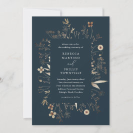 Convite Quadro Floral Boho Casamento de Flores Silvestres