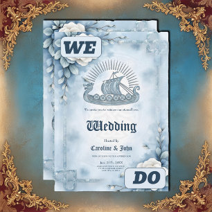 Convite Quadro Floral com Rosa e Design Celta.