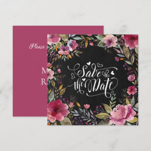 Convite Quadro Floral Cor-de-Rosa Esbranquiçado Salve a pl