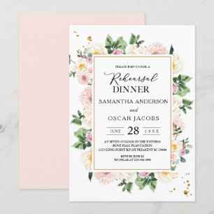 Convite Quadro Floral de Beleza Colorida de Aquarela Elega