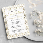 Convite Quadro floral elegante de ouro branco clássico Swe<br><div class="desc">Um elegante na moda floral branco e dourado, 16... convite elegante e elegante para Deus do luxo. Este doce convite de aniversário de 16 chic é perfeito para qualquer garota de vidro elegante e sofisticada. Este design é ideal para um evento de tendências e na moda. Planeje com sua própria...</div>