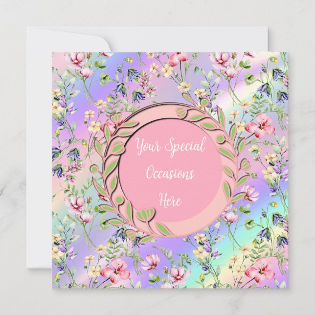 Convite Quadro Floral Elegante: para Cada Ocasião (Frente)