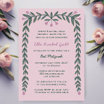 Convite Quadro Floral Moderno Bar Personalizado Bat Mitzva<br><div class="desc">Cartão perfeito para anunciar um morcego mitzvah, bar mitzvah ou outra celebração judaica! A mão desenhou arte para você na frente. TOTALMENTE PERSONALIZÁVEL! Clique em "Personalizar" acima para editar o texto. Clique em "editar usando a ferramenta design" para ajustar as fontes, as cores e os posicionamentos e para adicionar um...</div>