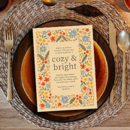 Convite Quadro Floral Outonal Folclórico Festa de Outono