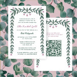 Convite Quadro Floral Personalizado QR Code Bat Mitzvah Gi<br><div class="desc">Cartão perfeito para anunciar um morcego mitzvah, bar mitzvah ou outra celebração judaica! Arte desenhada à mão para você na frente e atrás! TOTALMENTE PERSONALIZÁVEL! Clique em "Personalizar" acima para editar o texto e adicionar seu link ao código QR. Clique em "editar usando a ferramenta design" para ajustar as fontes,...</div>