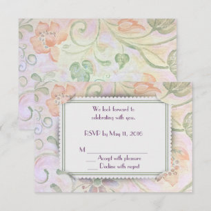 Convite Quadro Floral RSVP