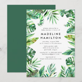 Convite Quadro Florestal Tropical Gênero Chá de fraldas ne