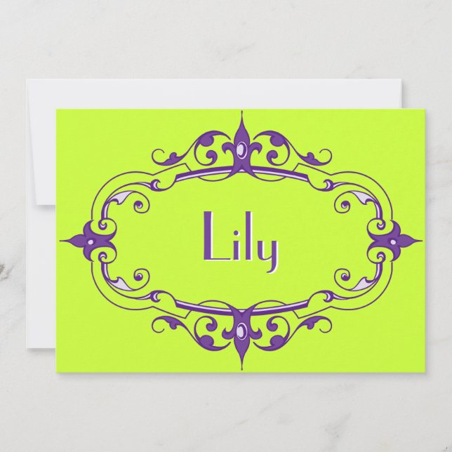 Convite Quadro Flourish Elegante (Frente)