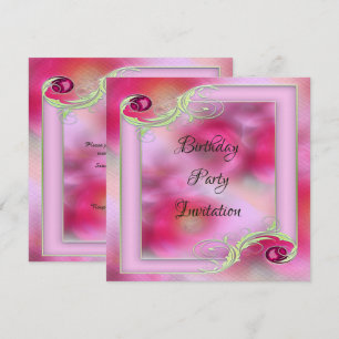 Convite Quadro Francês Decorativo Rosas Bonitas