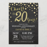 Convite Quadro negro de 20 de casamento e Dourado<br><div class="desc">20 de Aniversário de Chalkboard Black e Dourado Convite. Quadro negro e fundo de diamante brilhante Dourado. Dourada Confetti. Aniversário Adulto. Mulher ou Festa de aniversário masculina. Para mais personalização,  clique no botão "Personalizar" e use nossa ferramenta de design para modificar este modelo.</div>