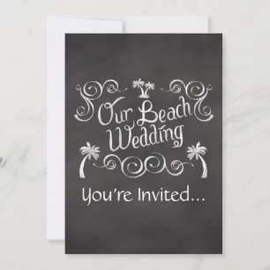 Convite Quadro nosso casamento de praia
