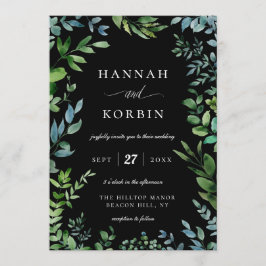 Convite Quadro Verde Moderno | Casamento Negro